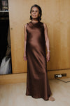 BASERANGE dress DRDYT-VI-SP24 dark brown